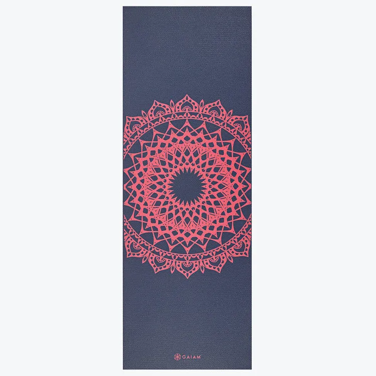 Navy Fleur Marrakesh Yoga Mat (4mm)