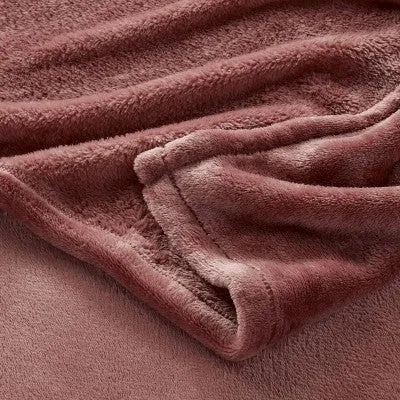 New - Full/Queen Microplush Bed Blanket Berry - Threshold