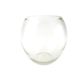 Oblong Bubble Glass Vase, 8-Inch