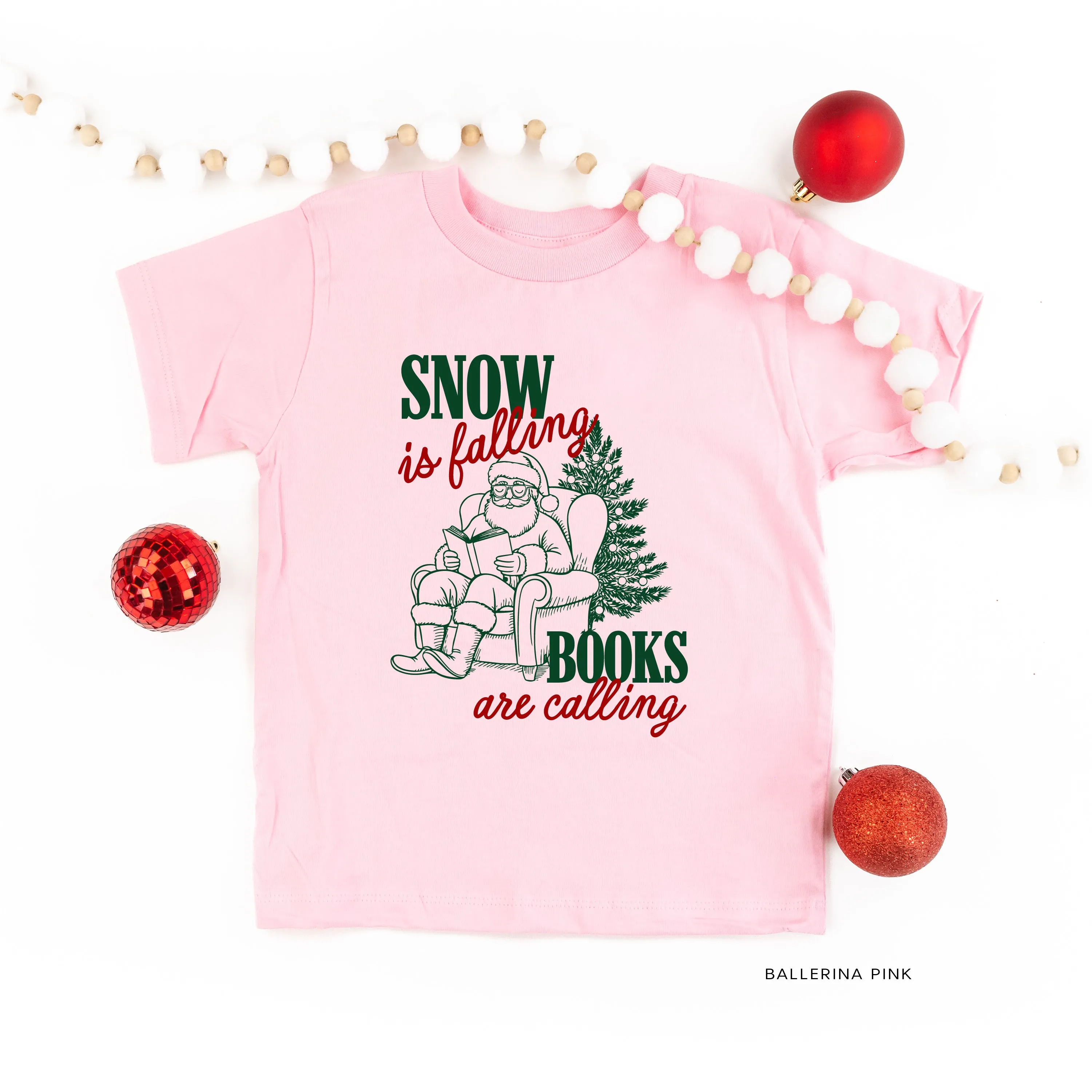 Snow Is Falling Books Are Calling - Child Tee