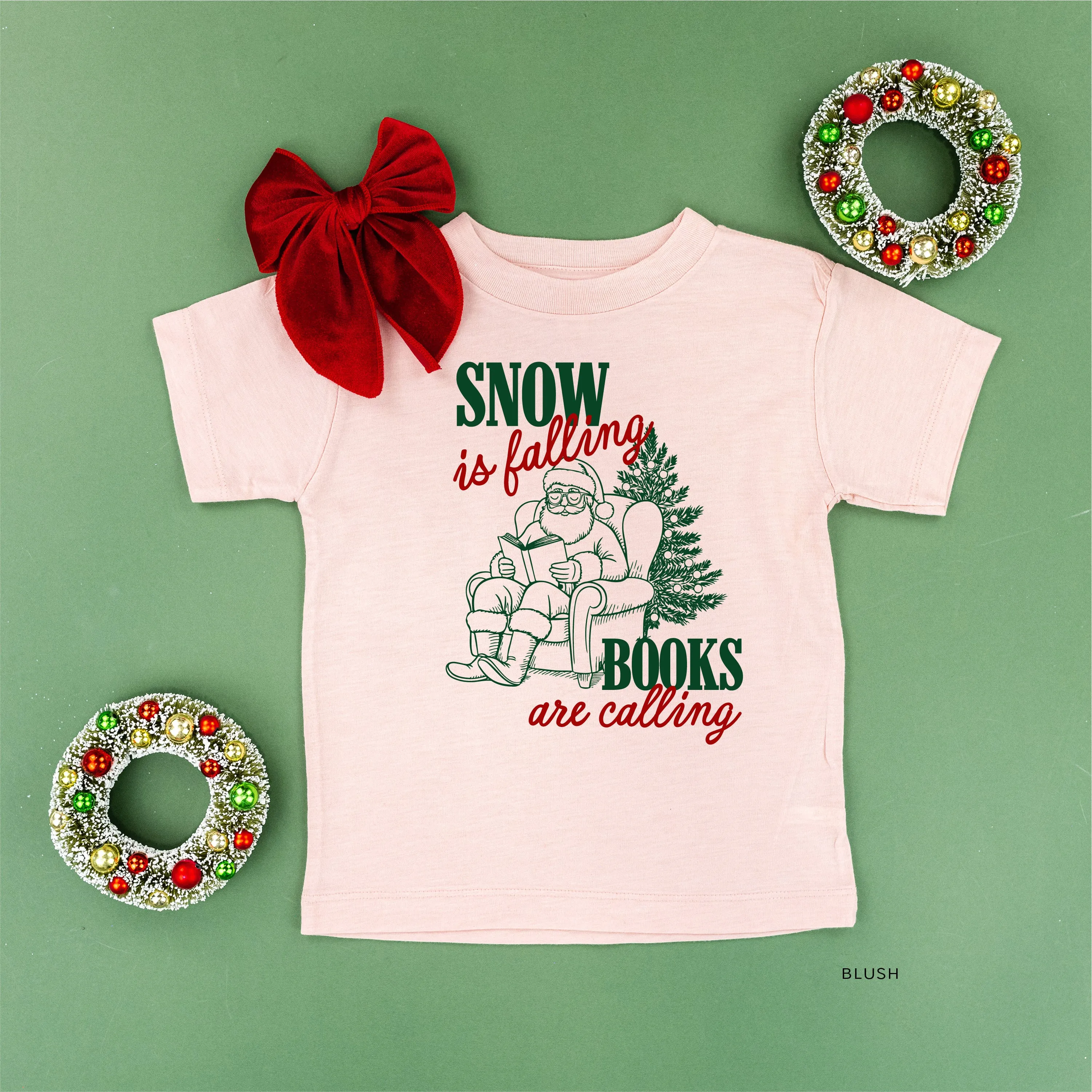 Snow Is Falling Books Are Calling - Child Tee