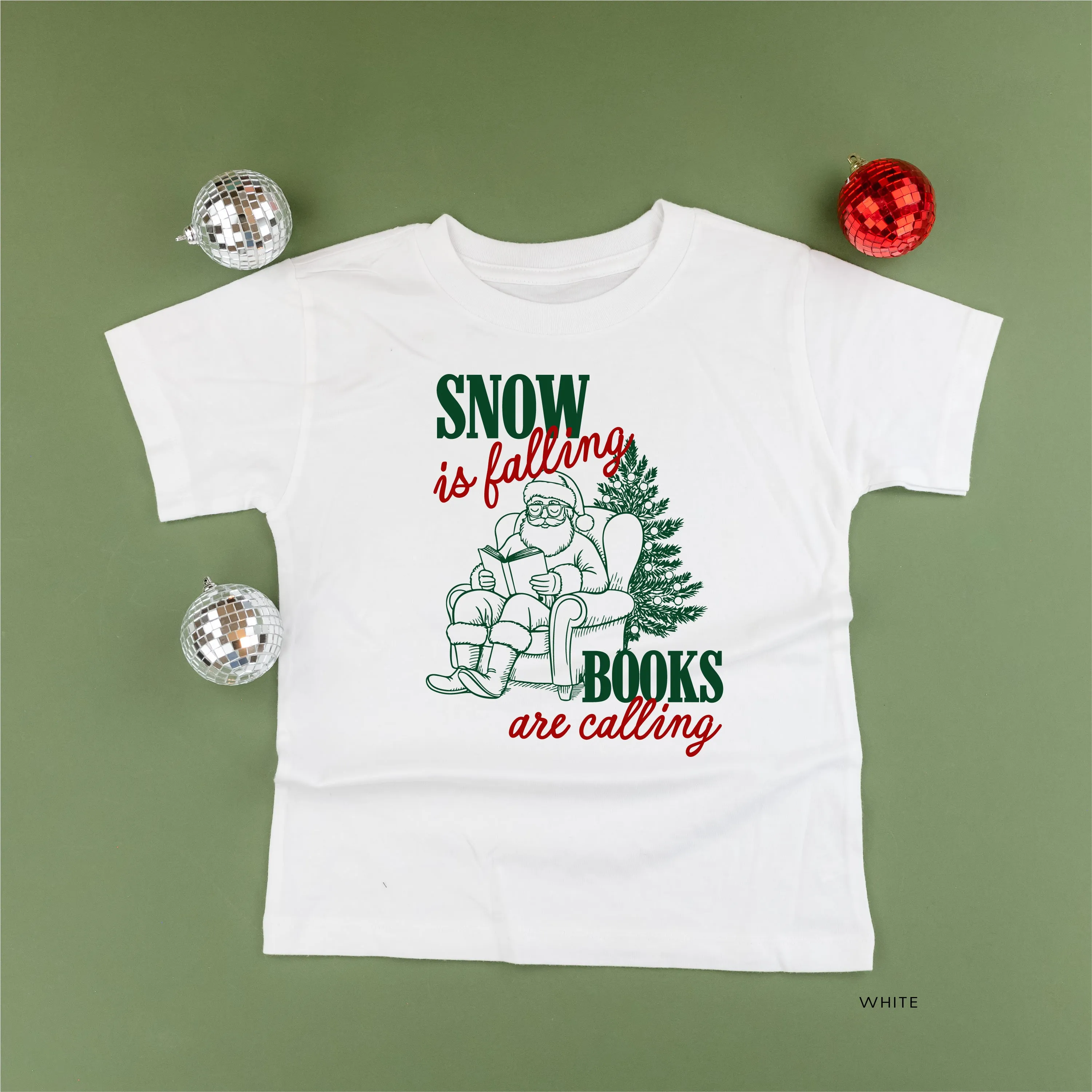 Snow Is Falling Books Are Calling - Child Tee