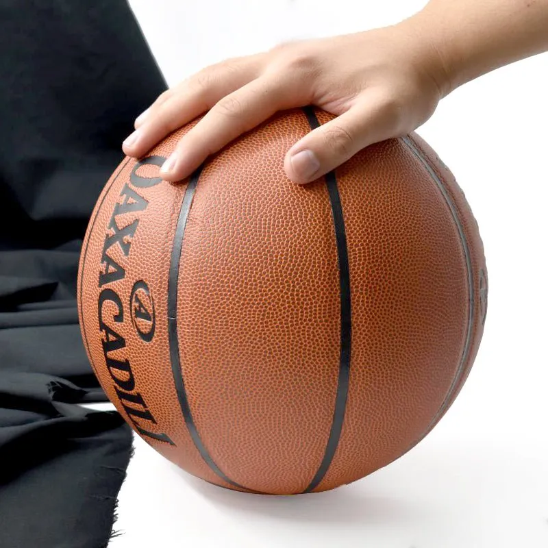 Sports Custom Basketball Ball Cheaper Price Fashion Brown Black PU Leather Basketball stand