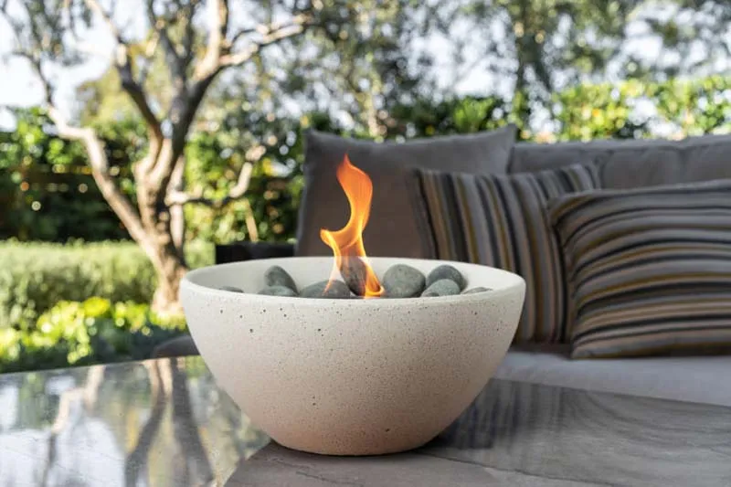 Tabletop Basin Fire Bowl - White