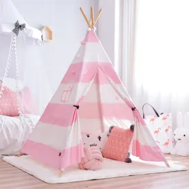 Teepee Tent | Bold Stripe Pink