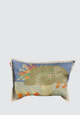 Ten People in a Mopipi Tree Cushion Cover