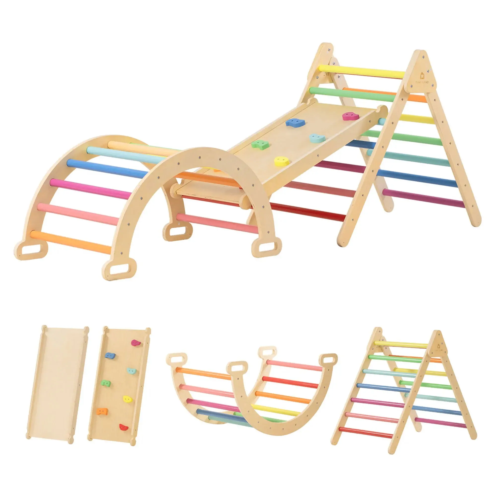 Tiny Land® 7-in-1 Rainbow Climbing Set