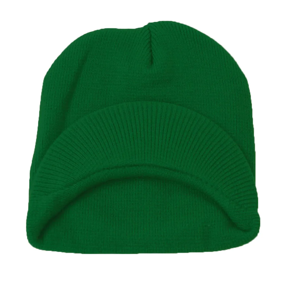 TopHeadwear Cuffless Jeep Visor Winter Beanie - Kelly Green