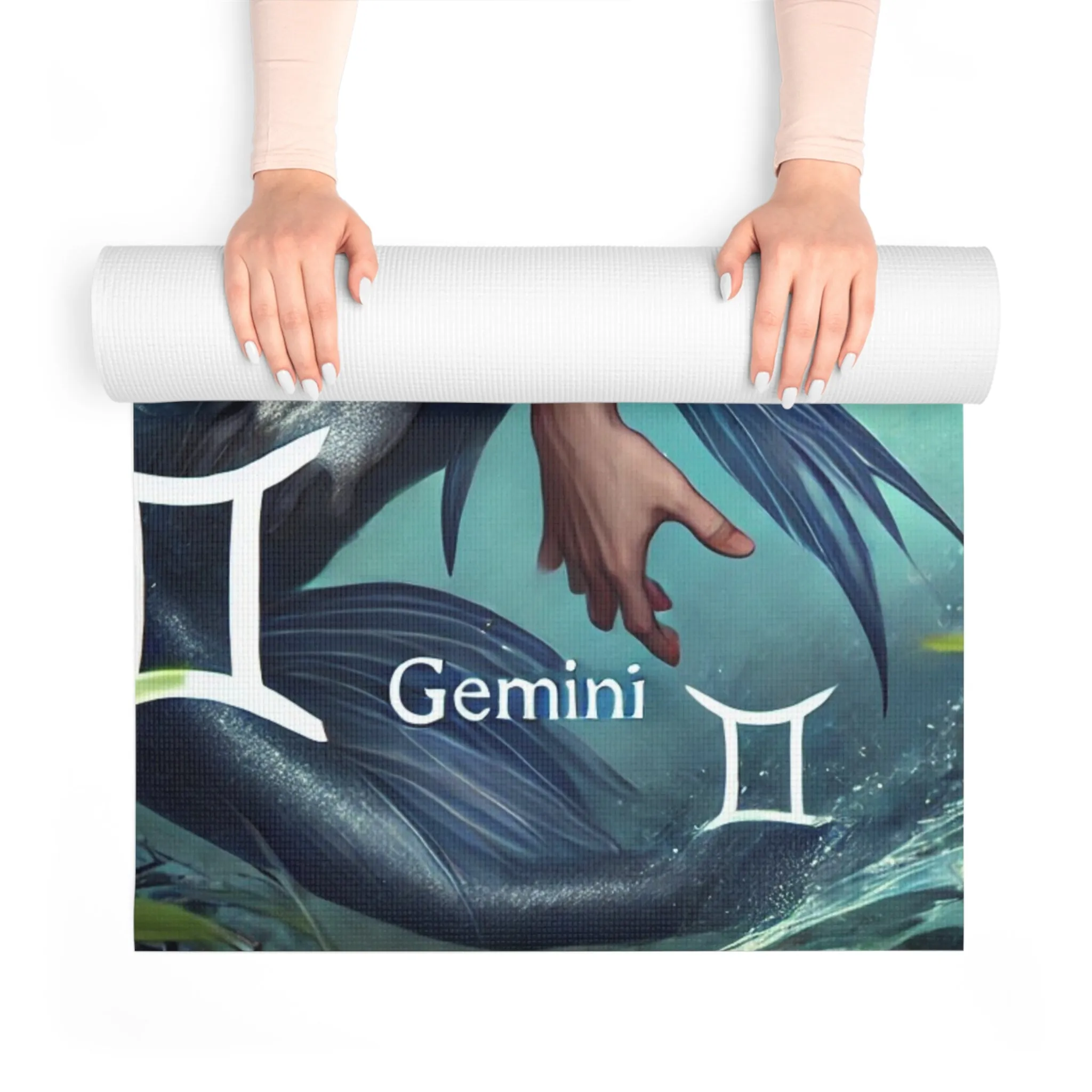 Twin Spirit: The Gemini Mermen Yoga Mat