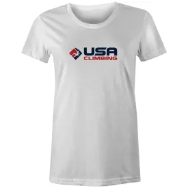 USA Climbing Horizontal Logo Tee Women's