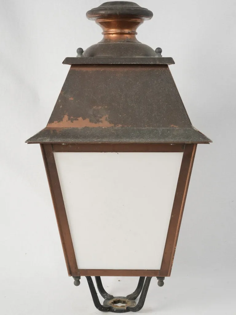 Vintage copper street lantern - lamp post 28¼" x 15"