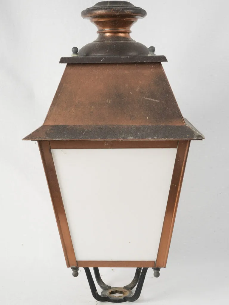 Vintage copper street lantern - lamp post 28¼" x 15"