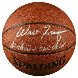 Walt Frazier Signed Dishin And Swishin Inscription NBA Indoor/Outdoor Basketball (JSA)