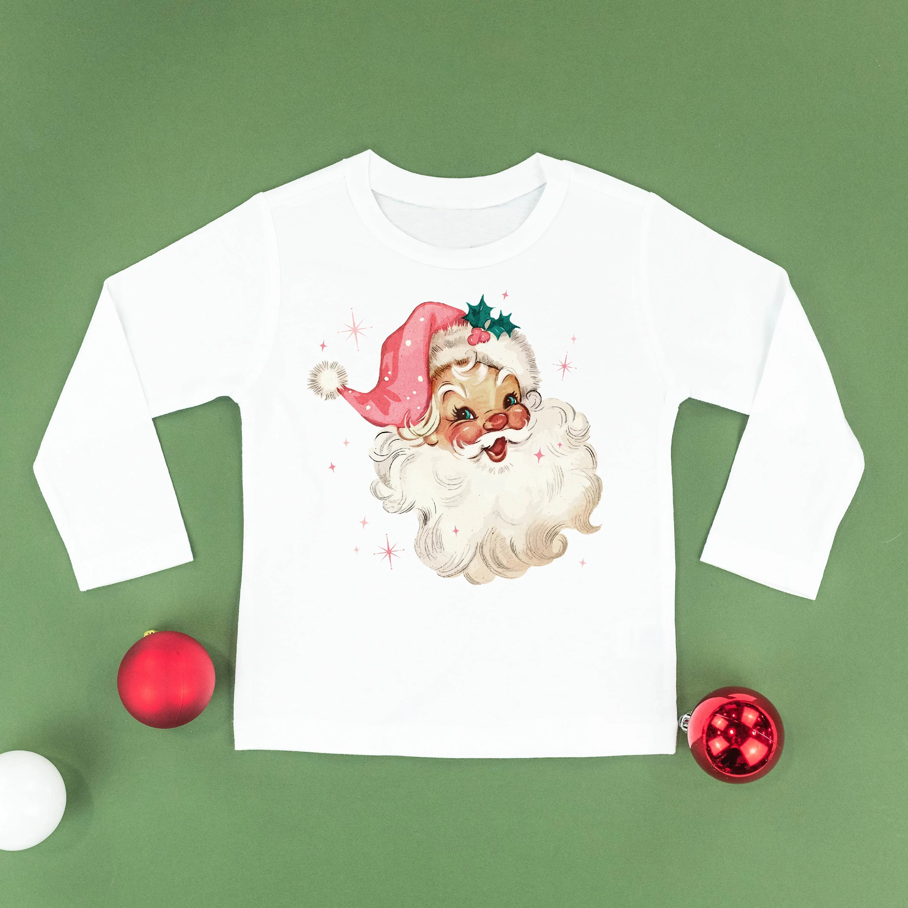 Watercolor Santa - Child LONG SLEEVE Tee