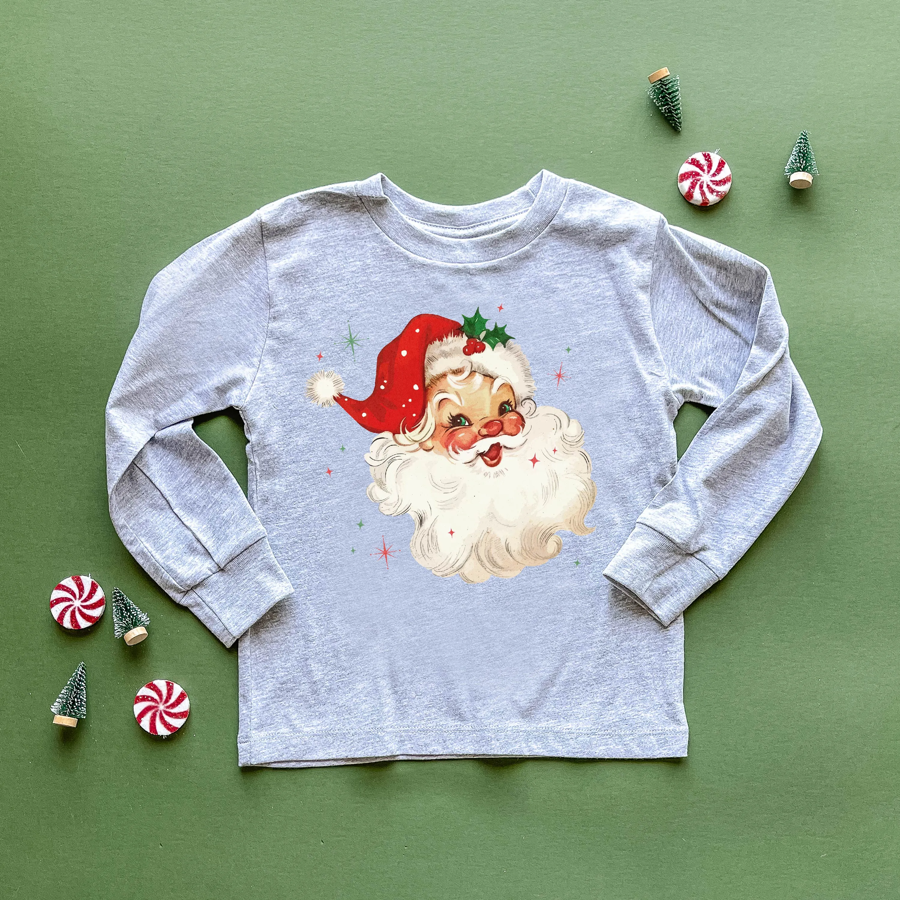 Watercolor Santa - Child LONG SLEEVE Tee