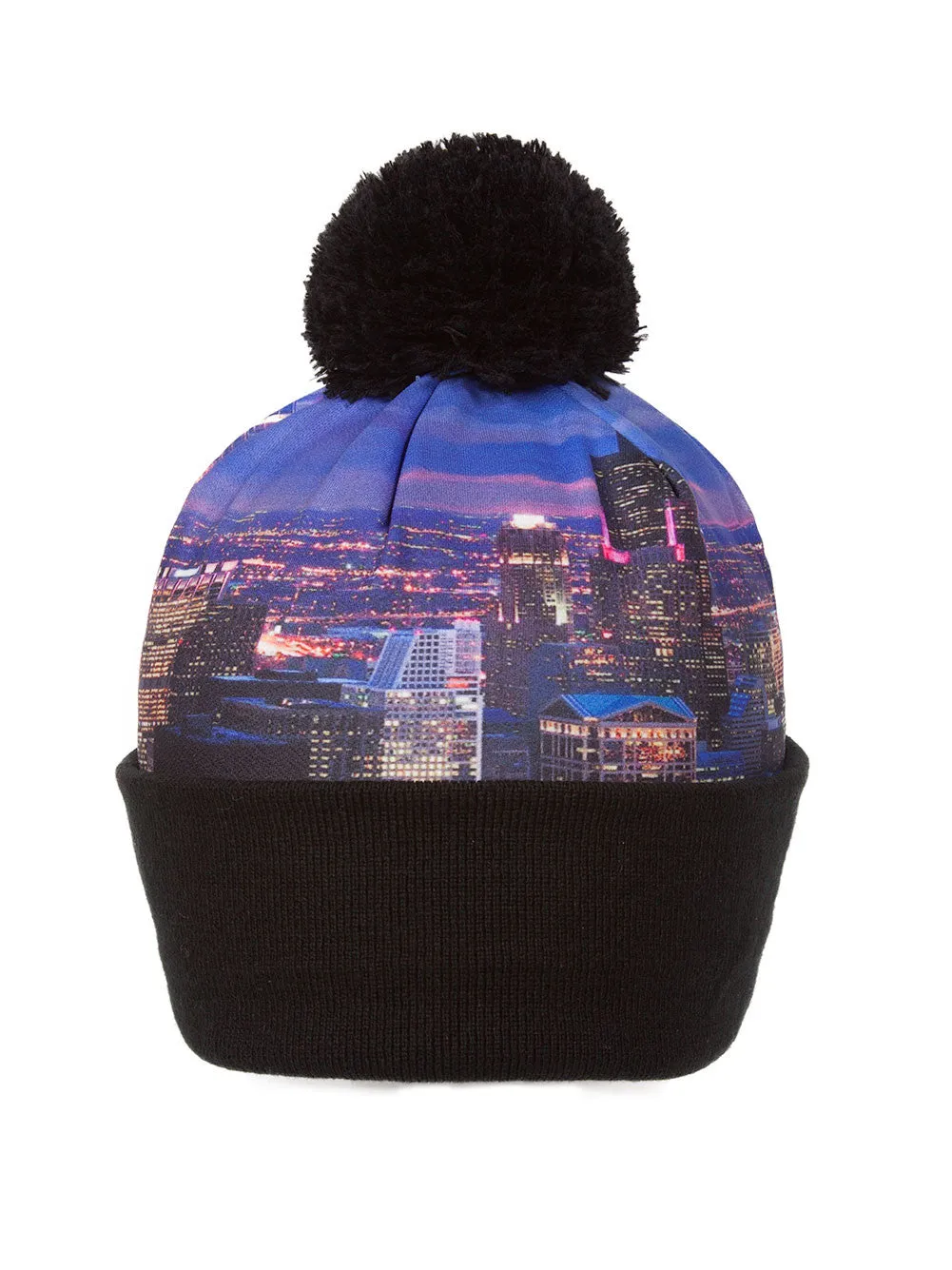 Winter Unisex Sublimation Cuffed Beanie w/ Pom