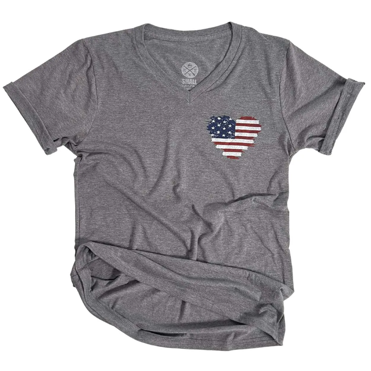 Women's Heart Of America Patriotic V-Neck